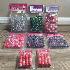 Assorted Hair Beads Set 8 New Packs